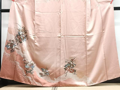 平和屋着物■訪問着　地紙草花文　暈し染め　金彩　ますいわ屋扱い　正絹　逸品　CABI6835xe