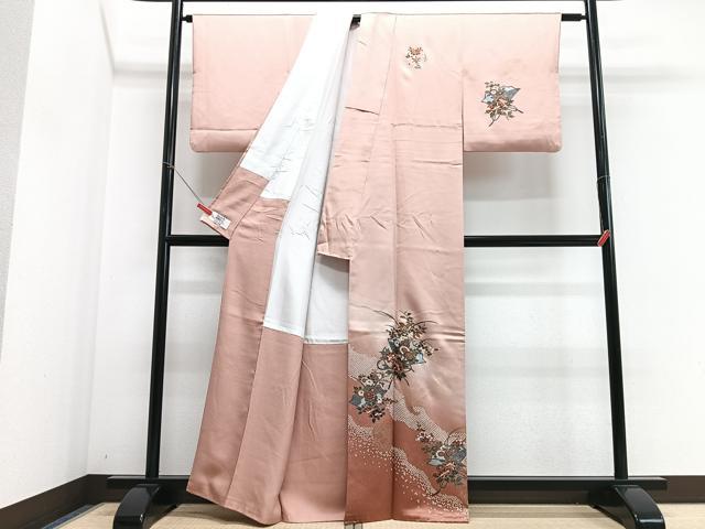 平和屋着物■訪問着　地紙草花文　暈し染め　金彩　ますいわ屋扱い　正絹　逸品　CABI6835xe