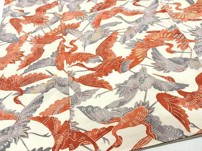 平和屋着物■上質な小紋　群鶴　正絹　逸品　CABI6842xe