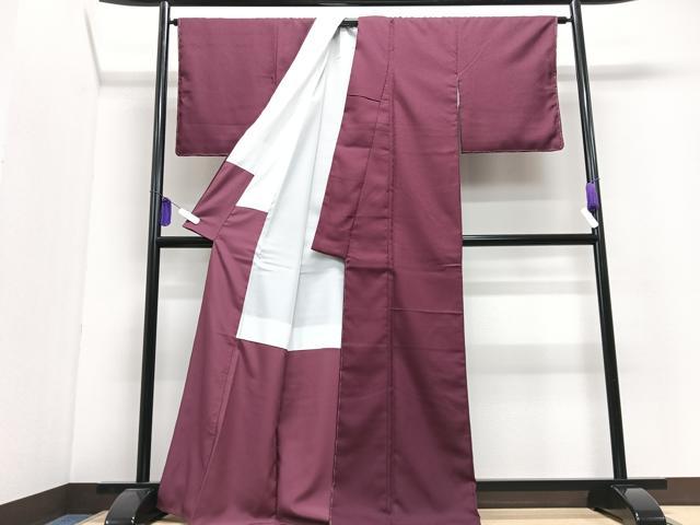 平和屋着物■色無地　蒲葡色　洗える着物　CABI6849xe