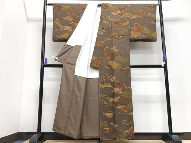 平和屋着物■上質な小紋　扇文　正絹　逸品　未使用　CABI6854xe