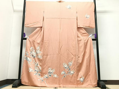 平和屋着物■訪問着　草花文　正絹　逸品　CABI6855xe