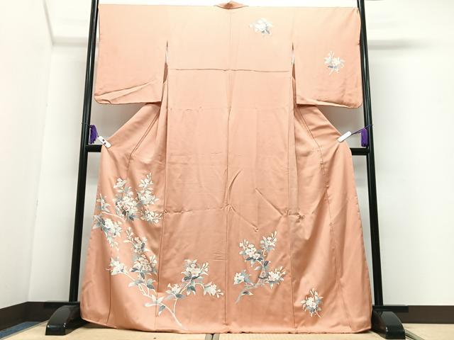 平和屋着物■訪問着　草花文　正絹　逸品　CABI6855xe
