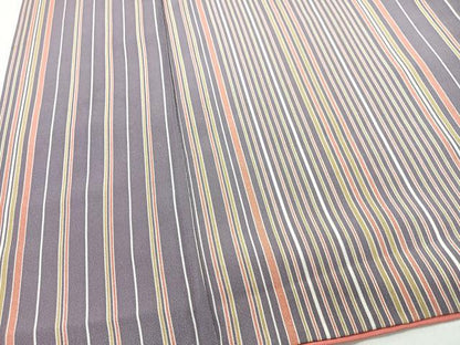 平和屋着物■上質な小紋　縞　正絹　逸品　CABI6861xe