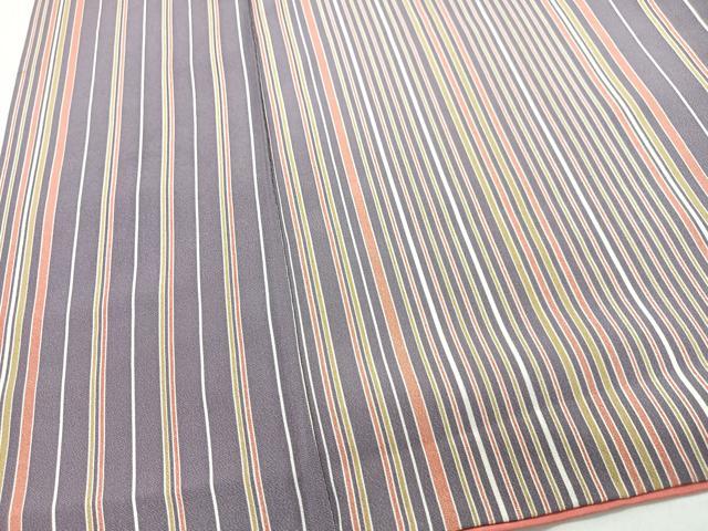 平和屋着物■上質な小紋　縞　正絹　逸品　CABI6861xe