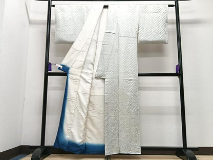 平和屋着物■色留訪問着　絞り　麻の葉文様　青海波　正絹　逸品　CABI6862xe
