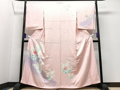 平和屋着物■訪問着　草花文　正絹　逸品　CABI6863xe