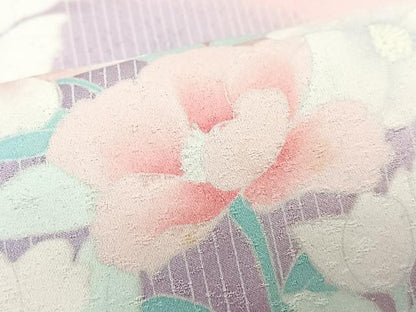 平和屋着物■訪問着　草花文　正絹　逸品　CABI6863xe