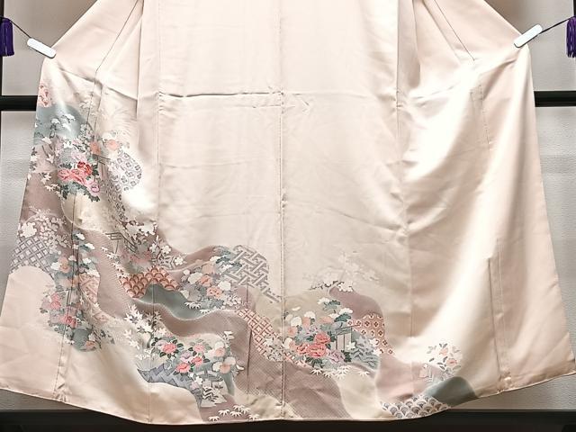 平和屋着物■訪問着　吉祥花文　正絹　逸品　CABI6865xe