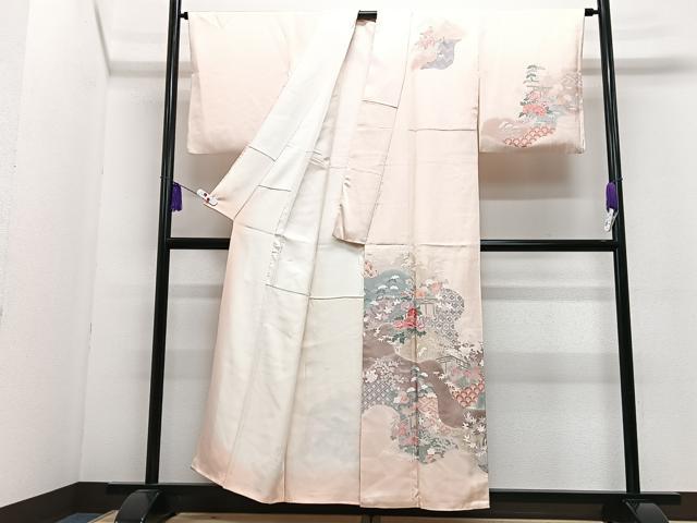 平和屋着物■訪問着　吉祥花文　正絹　逸品　CABI6865xe