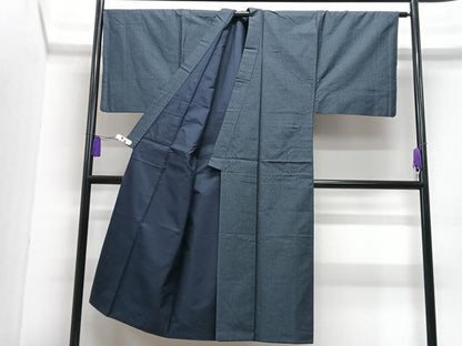 平和屋着物■男性　本場筑前博多織　アンサンブル　絣文様　正絹　逸品　CABI6866xe