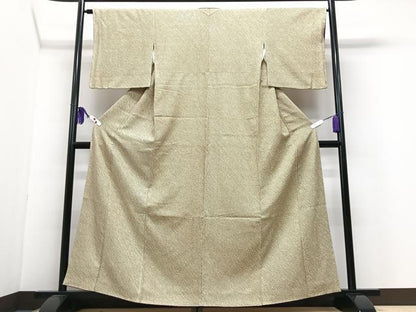 平和屋着物■大変加工の良い総絞り小紋　正絹　逸品　CABI6867xe