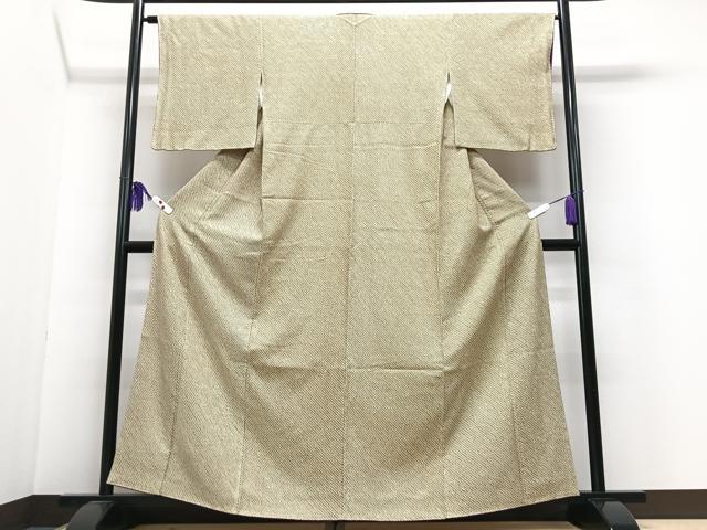 平和屋着物■大変加工の良い総絞り小紋　正絹　逸品　CABI6867xe
