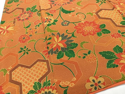 平和屋着物■上質な小紋　花唐草文　正絹　逸品　CABI6868xe