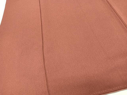 平和屋着物■上質な色無地　赤茶色　正絹　逸品　CABI6869xe
