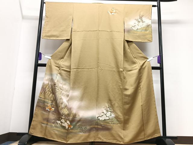 平和屋着物■訪問着　風景文　暈し染め　金彩　正絹　逸品　CABI6870xe