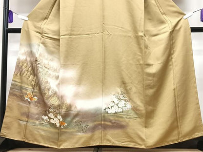 平和屋着物■訪問着　風景文　暈し染め　金彩　正絹　逸品　CABI6870xe