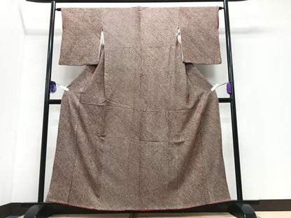 平和屋着物■大変加工の良い総絞り小紋　黒地　正絹　逸品　CABI6871xe