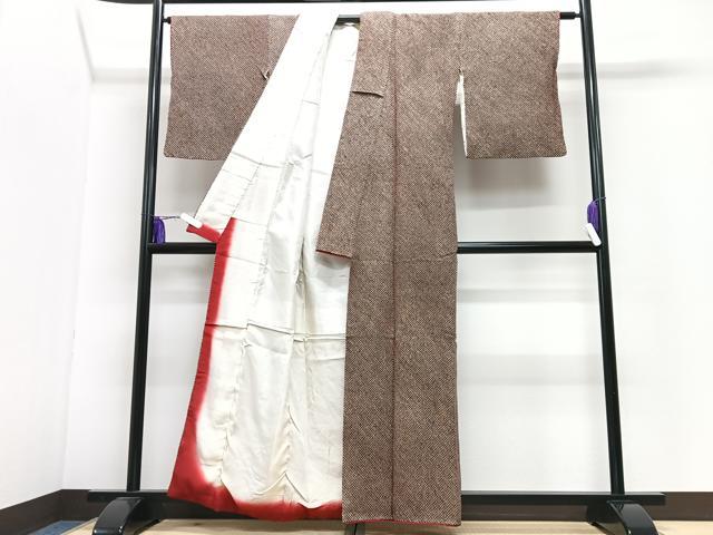 平和屋着物■大変加工の良い総絞り小紋　黒地　正絹　逸品　CABI6871xe