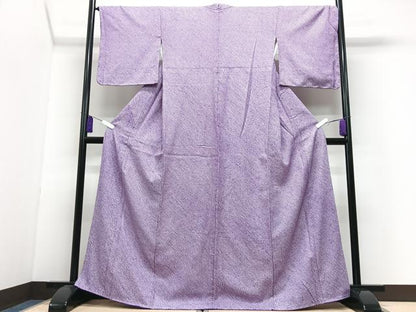 平和屋着物■大変加工の良い総絞り小紋　正絹　逸品　CABI6873xe