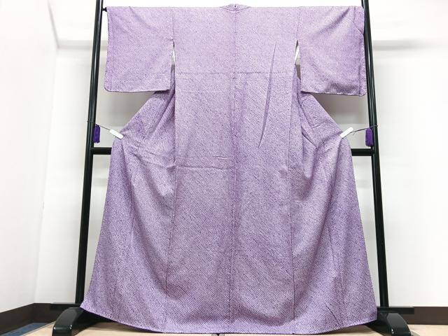 平和屋着物■大変加工の良い総絞り小紋　正絹　逸品　CABI6873xe
