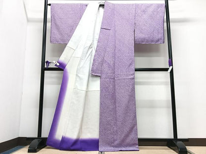 平和屋着物■大変加工の良い総絞り小紋　正絹　逸品　CABI6873xe