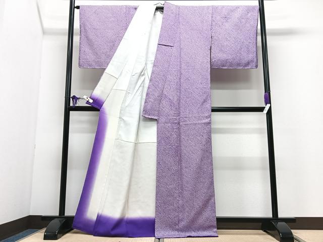 平和屋着物■大変加工の良い総絞り小紋　正絹　逸品　CABI6873xe