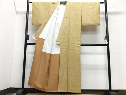 平和屋着物■大変加工の良い総絞り小紋　正絹　逸品　CABI6876xe