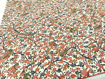 平和屋着物■上質な小紋　枝花文　正絹　逸品　未使用　CABI6878xe
