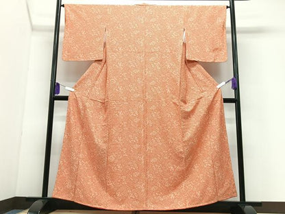平和屋着物■上質な小紋　舞花文　正絹　逸品　未使用　CABI6879xe
