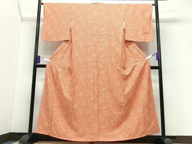 平和屋着物■上質な小紋　舞花文　正絹　逸品　未使用　CABI6879xe