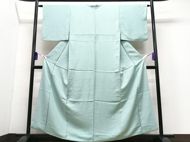 平和屋着物■上質な色無地　霞地紋　秘色色　正絹　逸品　CABI6883xe