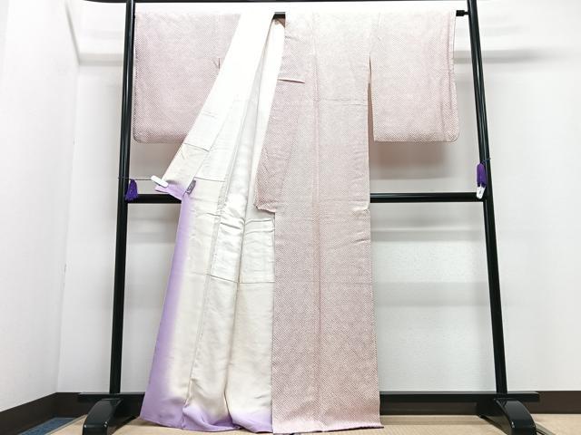 平和屋着物■大変加工の良い総絞り小紋　正絹　逸品　CABI6887xe