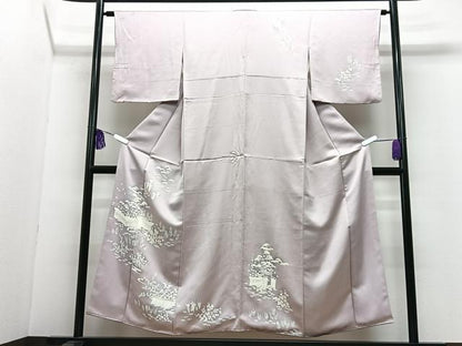 平和屋着物■訪問着　草花文　正絹　逸品　CABI6888xe