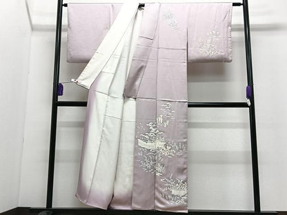 平和屋着物■訪問着　草花文　正絹　逸品　CABI6888xe