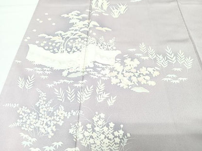 平和屋着物■訪問着　草花文　正絹　逸品　CABI6888xe