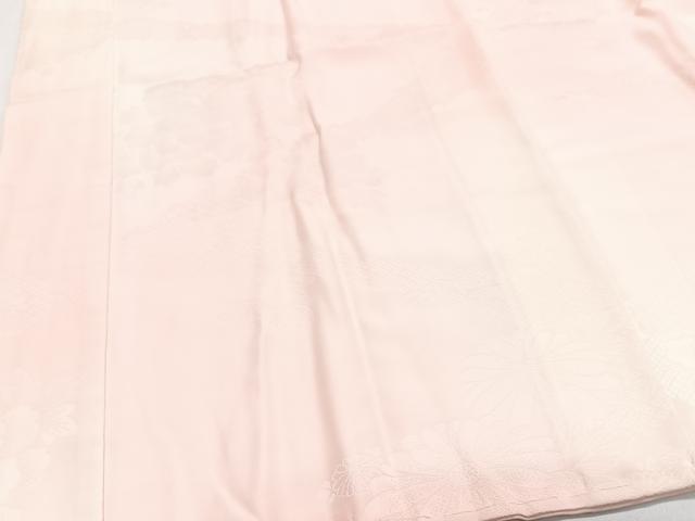 平和屋着物■長襦袢　袷　舞花地紋　正絹　逸品　CABI6893xe