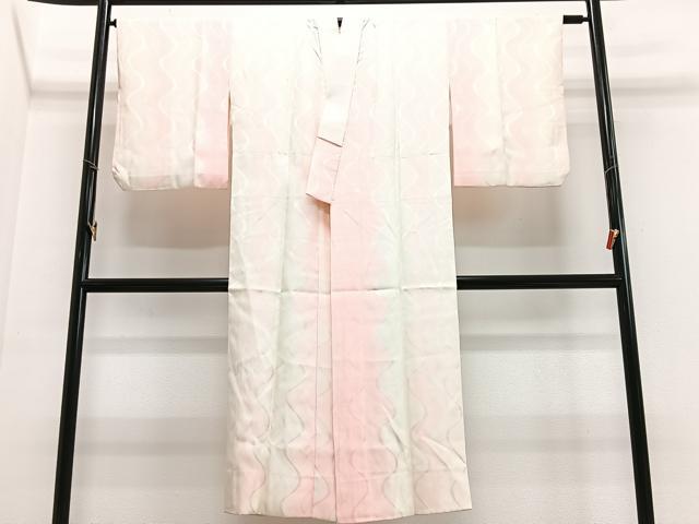 平和屋着物■長襦袢　袷　立涌地紋　正絹　逸品　CABI6894xe
