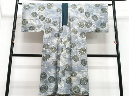 平和屋着物■男性　長襦袢　袷　古銭　龍　吉祥文　正絹　逸品　CABI6896xe