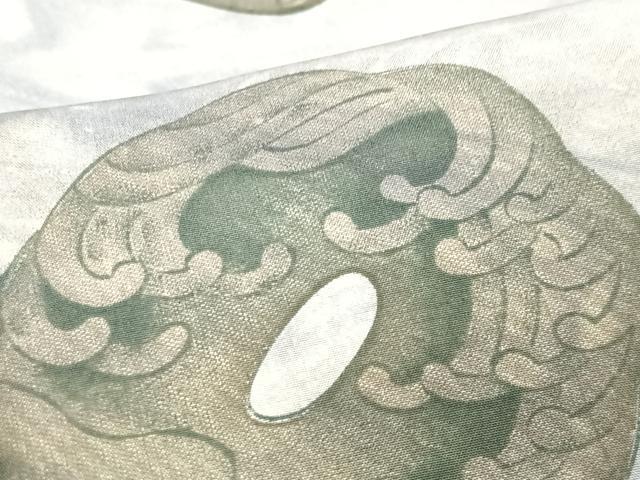 平和屋着物■男性　長襦袢　袷　古銭　龍　吉祥文　正絹　逸品　CABI6896xe