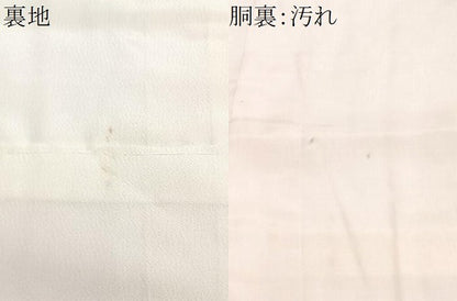 平和屋着物■長襦袢　袷　舞花地紋　正絹　逸品　CABI6898xe