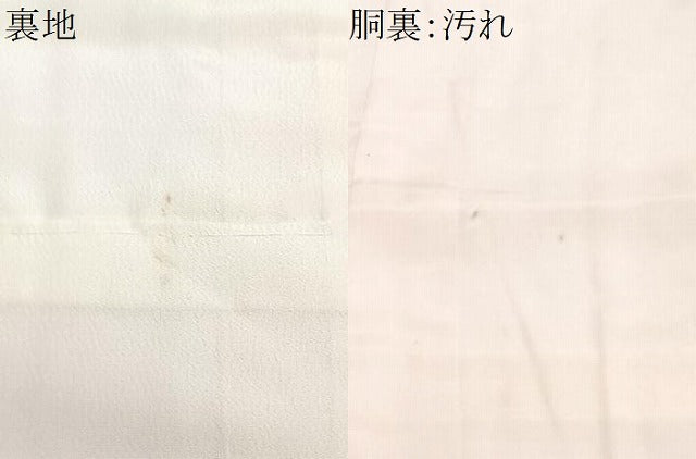 平和屋着物■長襦袢　袷　舞花地紋　正絹　逸品　CABI6898xe
