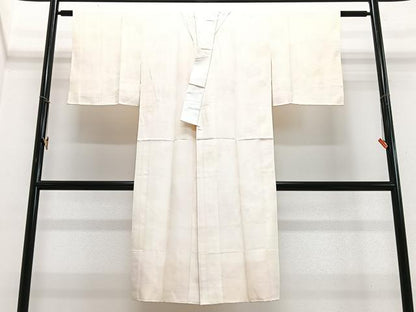平和屋着物■長襦袢　袷　舞花地紋　正絹　逸品　CABI6898xe