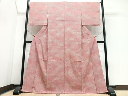平和屋着物■上質な小紋　亀甲吉祥花文　正絹　逸品　未使用　CABI6902xe