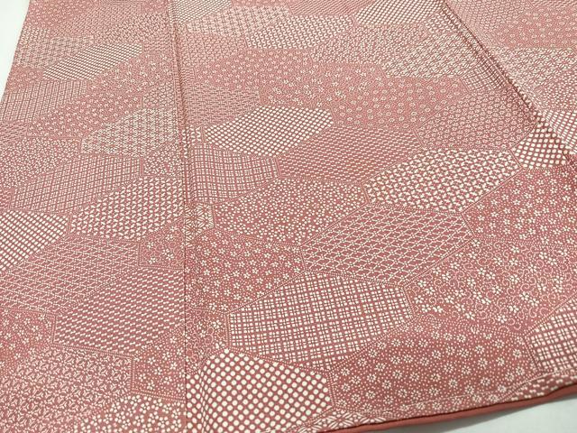 平和屋着物■上質な小紋　亀甲吉祥花文　正絹　逸品　未使用　CABI6902xe