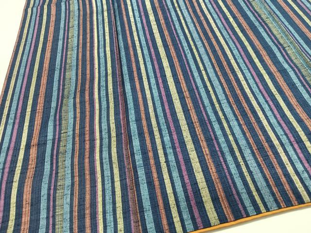 平和屋着物■上質な紬　縞　正絹　逸品　CABI6903xe