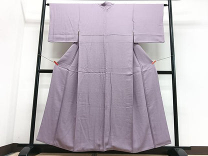 平和屋着物■上質な色無地　浅紫色　正絹　逸品　CABI6904xe