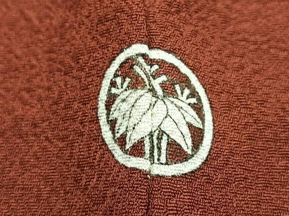 平和屋着物■上質な色無地　草花地紋　雀茶色　正絹　逸品　CABI6905xe