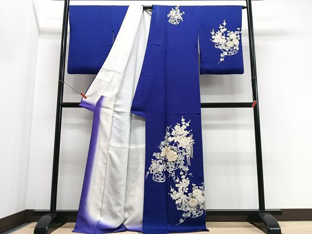平和屋着物■訪問着　花籠文　金彩　正絹　逸品　CABI6912xe