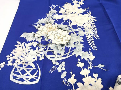 平和屋着物■訪問着　花籠文　金彩　正絹　逸品　CABI6912xe